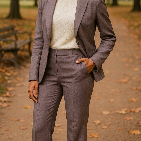 Loro Piana Wool Blend Classic Trousers – Italian Luxury Work Pants – Women’s 42 - Picture 2 of 10